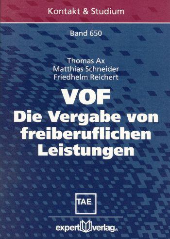 Cover-Bild VOF – Die Vergabe von freiberuflichen Leistungen