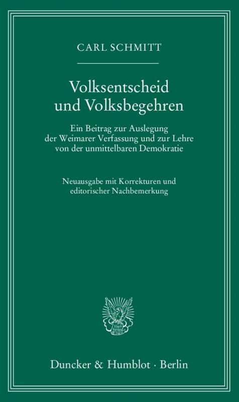 Cover-Bild Volksentscheid und Volksbegehren.