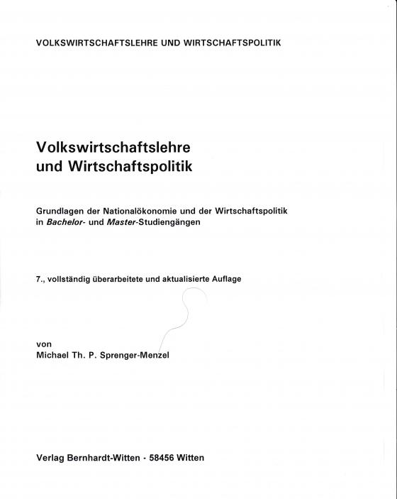 Cover-Bild Volkswirtschaftslehre und Wirtschaftspoilitik