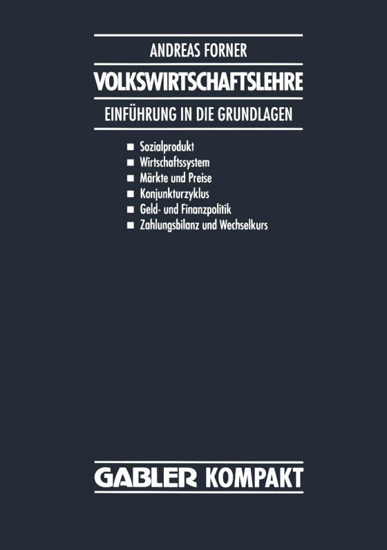 Cover-Bild Volkswirtschaftslehre