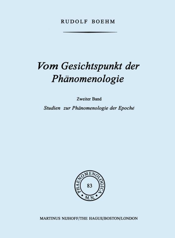 Cover-Bild Vom Gesichtspunkt der Phänomenologie