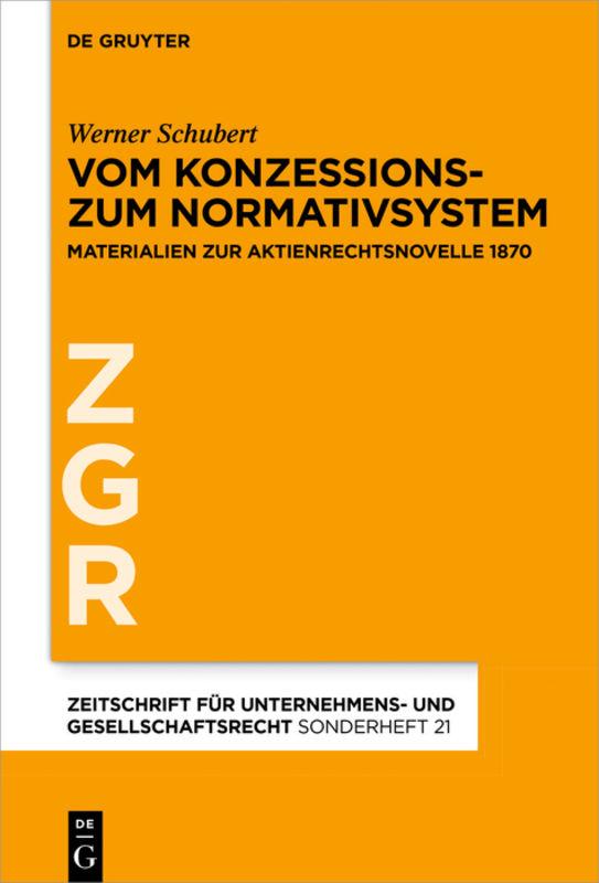 Cover-Bild Vom Konzessions- zum Normativsystem