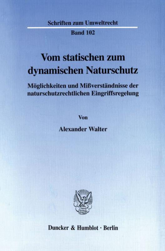 Cover-Bild Vom statischen zum dynamischen Naturschutz.