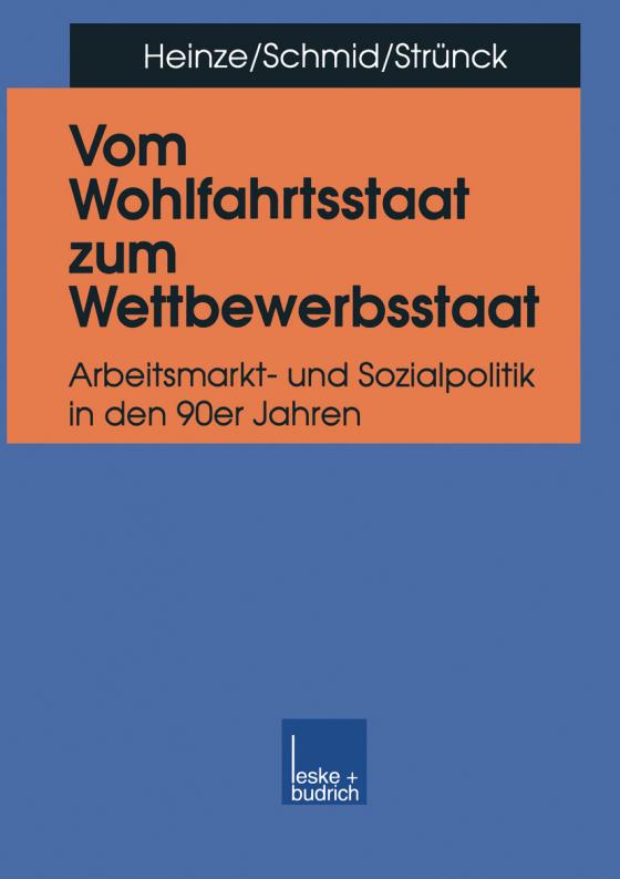 Cover-Bild Vom Wohlfahrtsstaat zum Wettbewerbsstaat