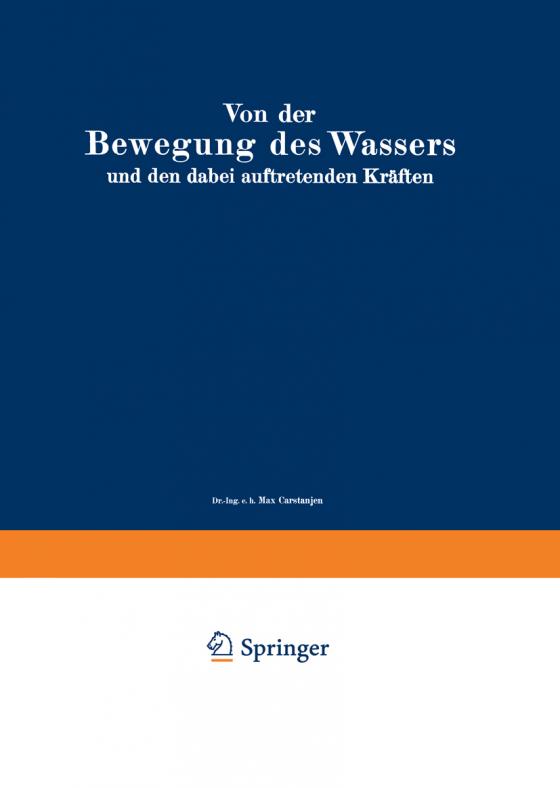 Cover-Bild Von der Bewegung des Wassers und den dabei auftretenden Kräften