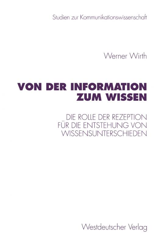 Cover-Bild Von der Information zum Wissen