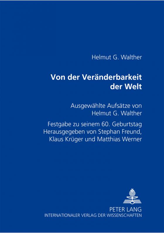 Cover-Bild Von der Veränderbarkeit der Welt