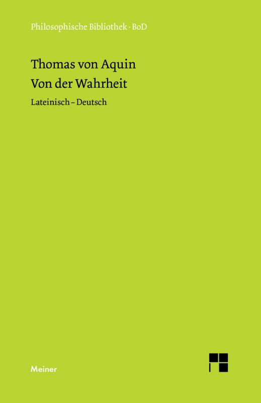 Cover-Bild Von der Wahrheit. De veritate (Quaestio I)