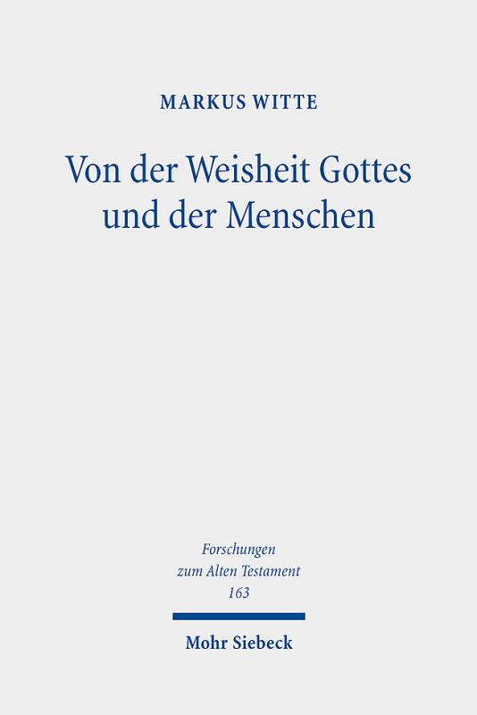 Cover-Bild Von der Weisheit Gottes und der Menschen