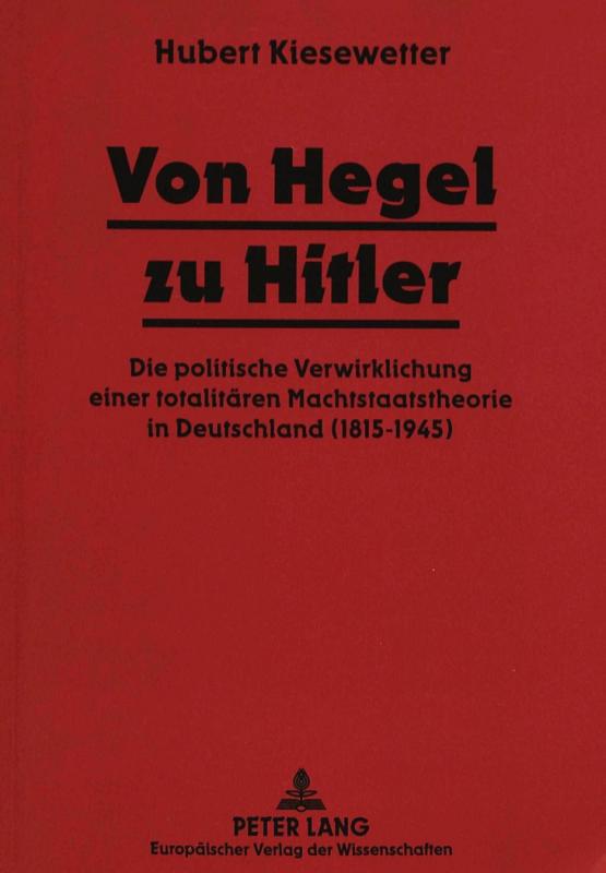 Cover-Bild Von Hegel zu Hitler