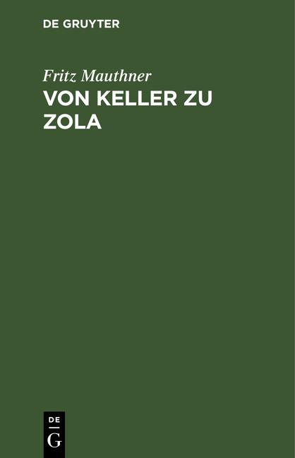 Cover-Bild Von Keller zu Zola