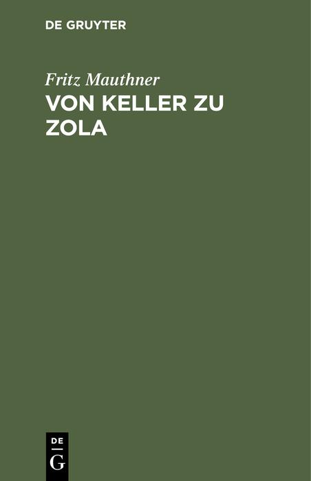 Cover-Bild Von Keller zu Zola