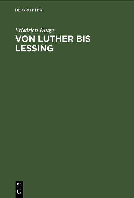 Cover-Bild Von Luther bis Lessing