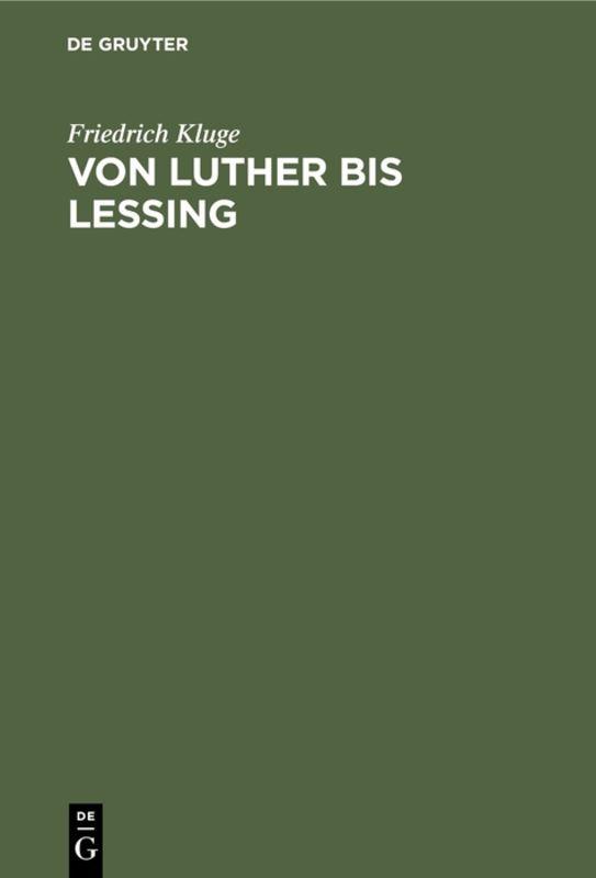 Cover-Bild Von Luther bis Lessing