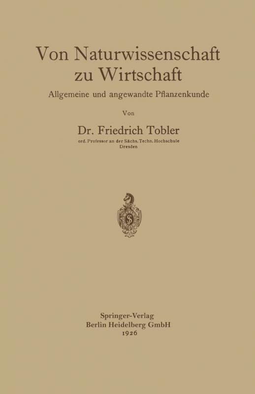 Cover-Bild Von Naturwissenschaft zu Wirtschaft