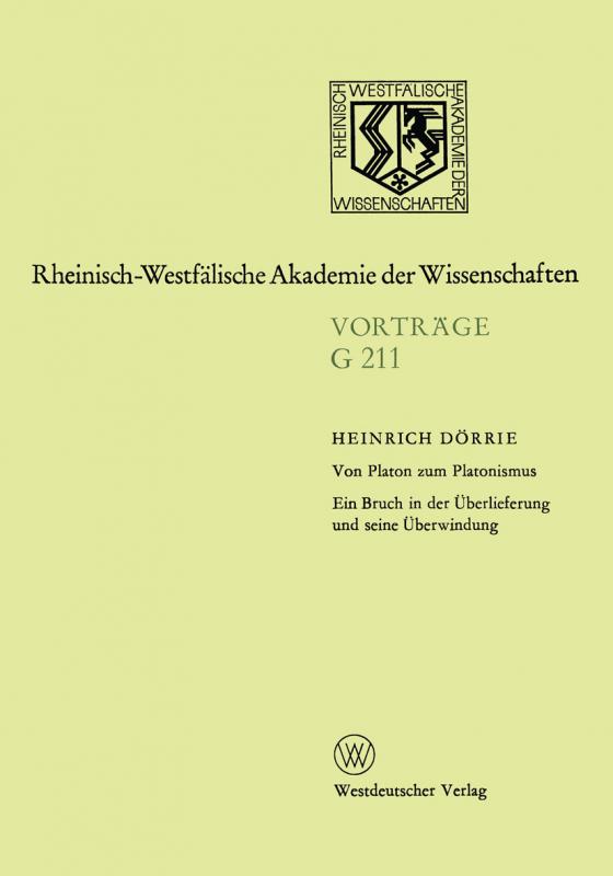 Cover-Bild Von Platon zum Platonismus Ein Bruch in der Überlieferung und seine Überwindung