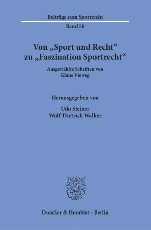 Cover-Bild Von "Sport und Recht" zu "Faszination Sportrecht".