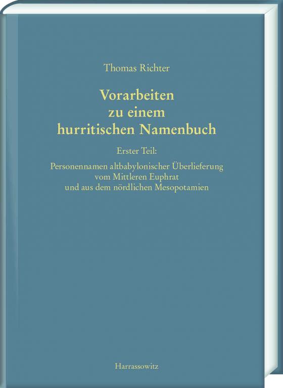 Cover-Bild Vorarbeiten zu einem hurritischen Namenbuch