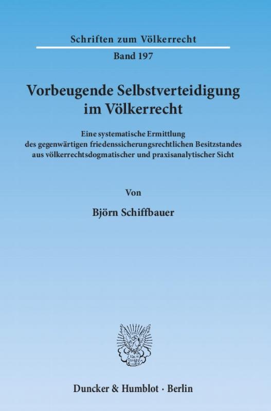 Cover-Bild Vorbeugende Selbstverteidigung im Völkerrecht.
