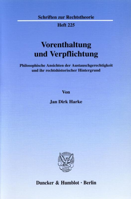 Cover-Bild Vorenthaltung und Verpflichtung.