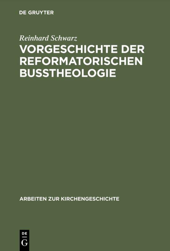 Cover-Bild Vorgeschichte der reformatorischen Bußtheologie