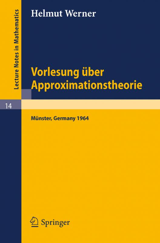 Cover-Bild Vorlesung über Approximationstheorie