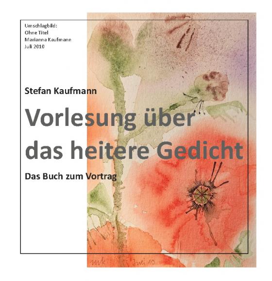 Cover-Bild Vorlesung über das heitere Gedicht