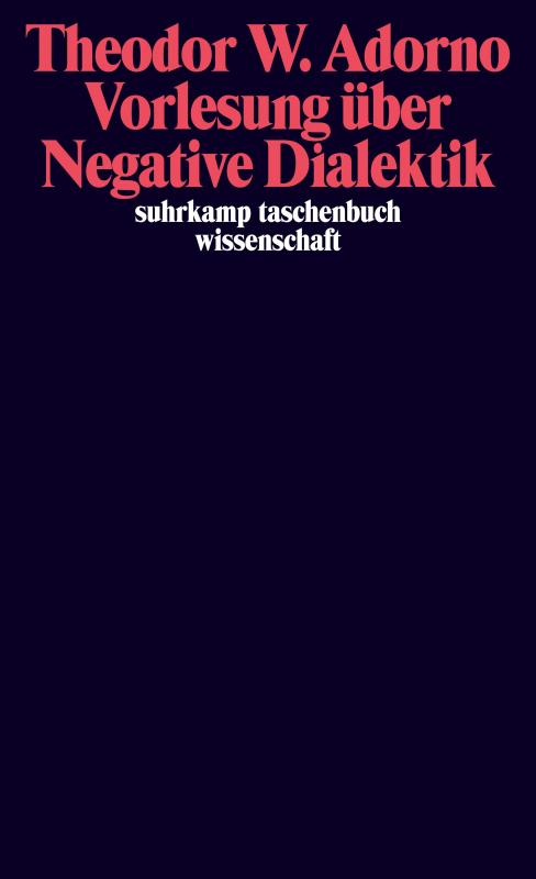 Cover-Bild Vorlesung über Negative Dialektik