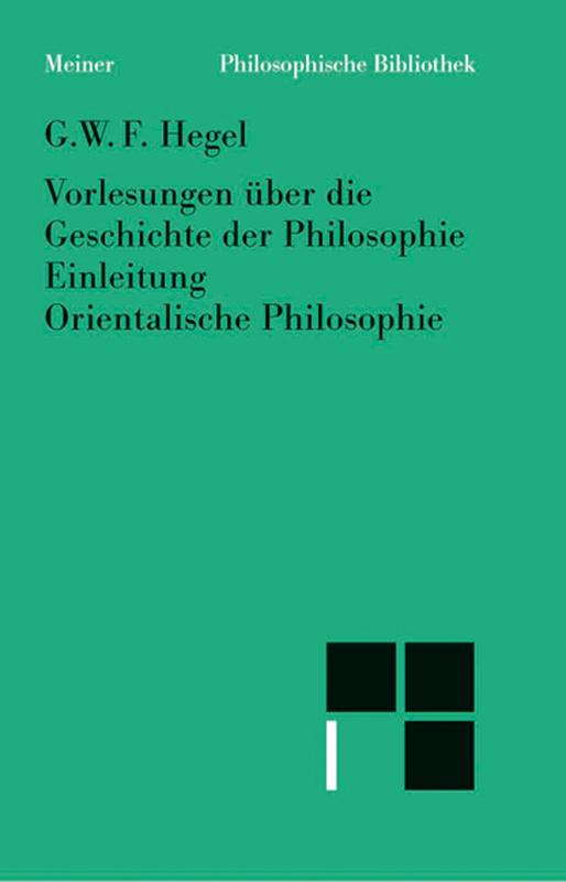 Cover-Bild Vorlesungen über die Geschichte der Philosophie. Teil 1