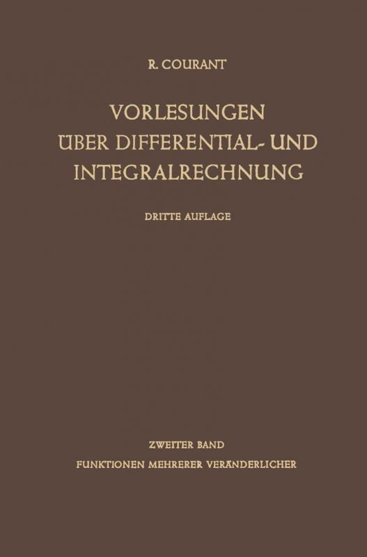 Cover-Bild Vorlesungen über Differential- und Integralrechnung