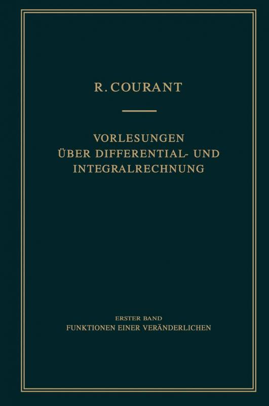 Cover-Bild Vorlesungen über Differential- und Integralrechnung