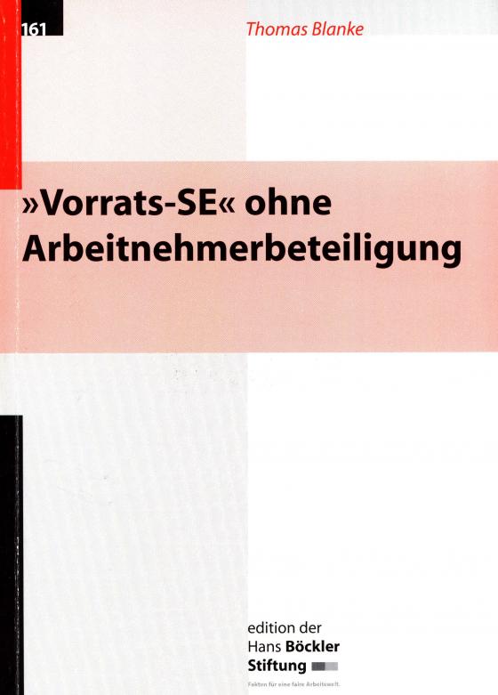 Cover-Bild Vorrats-SE ohne Arbeitnehmerbeteiligung