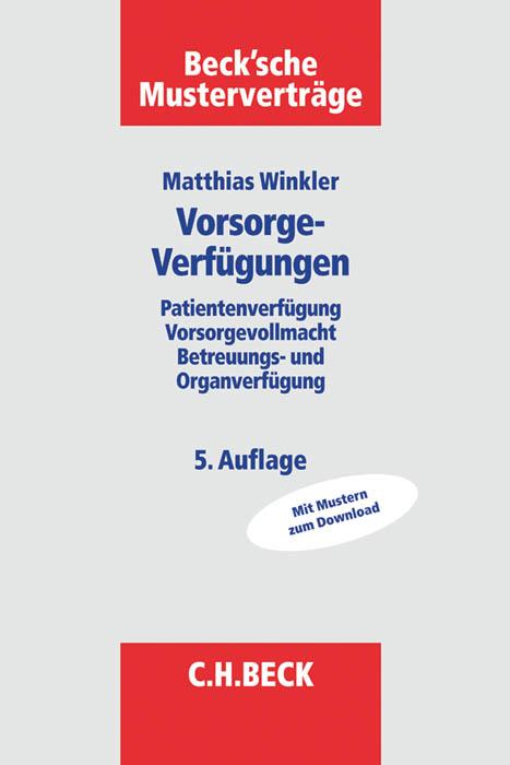 Cover-Bild Vorsorgeverfügungen