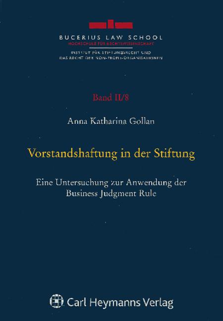 Cover-Bild Vorstandshaftung in der Stiftung