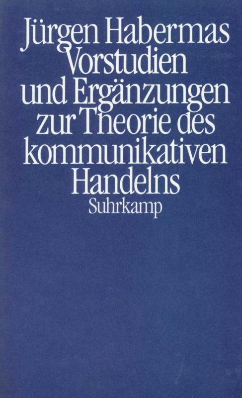 Cover-Bild Vorstudien und Ergänzungen zur Theorie des kommunikativen Handelns