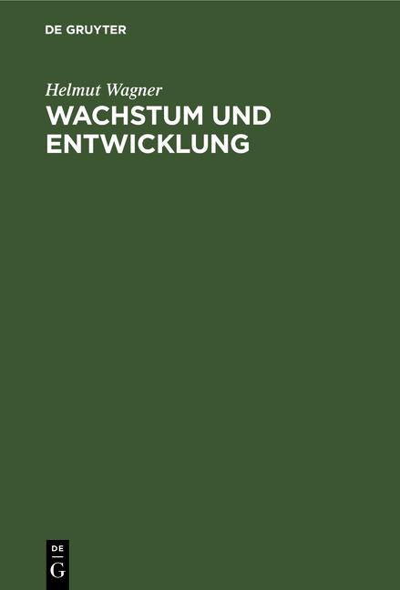 Cover-Bild Wachstum und Entwicklung