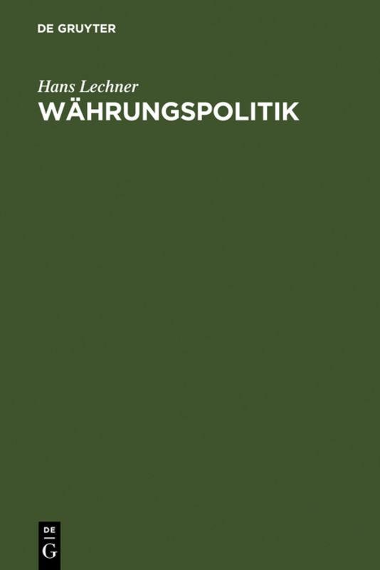 Cover-Bild Währungspolitik