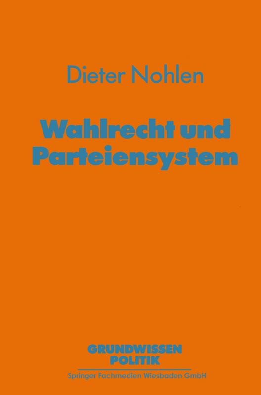 Cover-Bild Wahlrecht und Parteiensystem