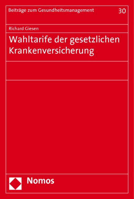 Cover-Bild Wahltarife der gesetzlichen Krankenversicherung