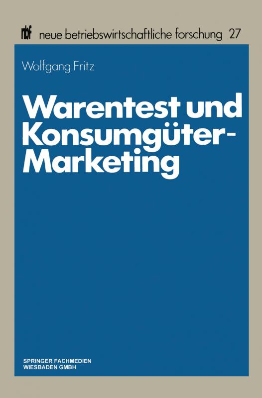 Cover-Bild Warentest und Konsumgüter-Marketing