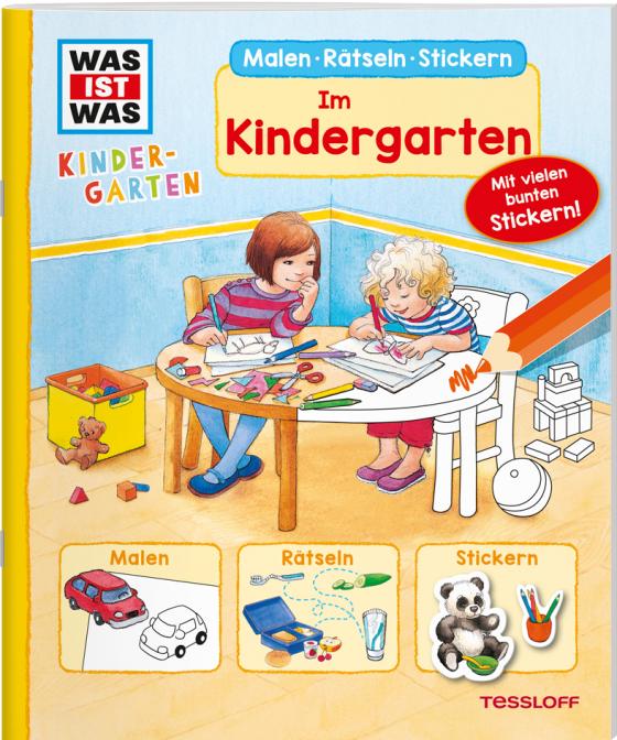 Cover-Bild WAS IST WAS Kindergarten Malen Rätseln Stickern Im Kindergarten