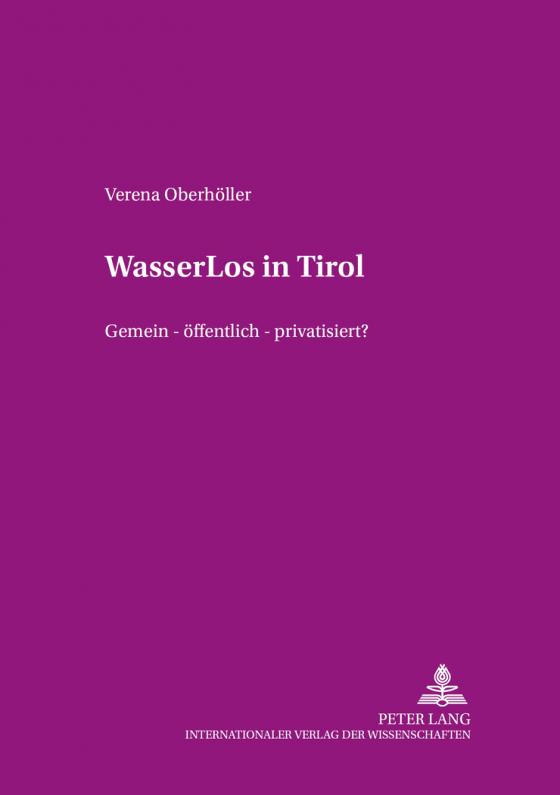 Cover-Bild WasserLos in Tirol