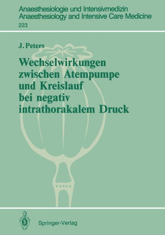 Cover-Bild Wechselwirkungen zwischen Atempumpe und Kreislauf bei negativ intrathorakalem Druck