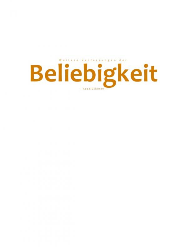 Cover-Bild Weitere Verfassungen der Beliebigkeit