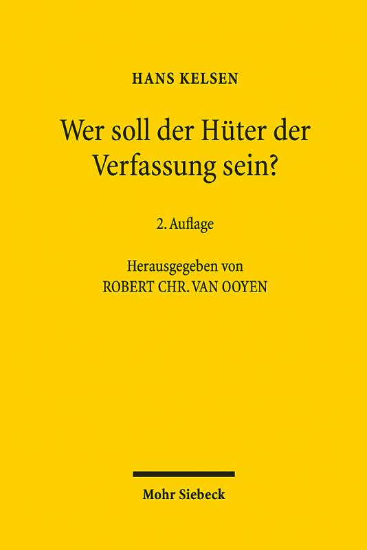 Cover-Bild Wer soll der Hüter der Verfassung sein?