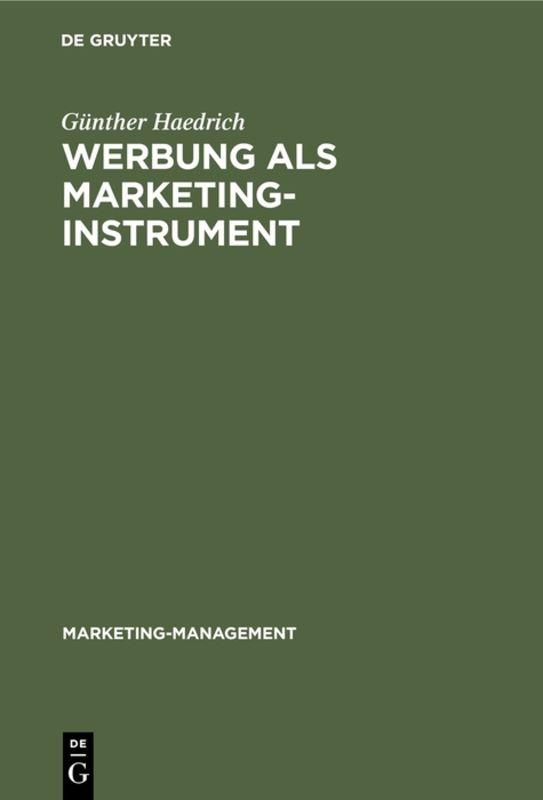 Cover-Bild Werbung als Marketinginstrument