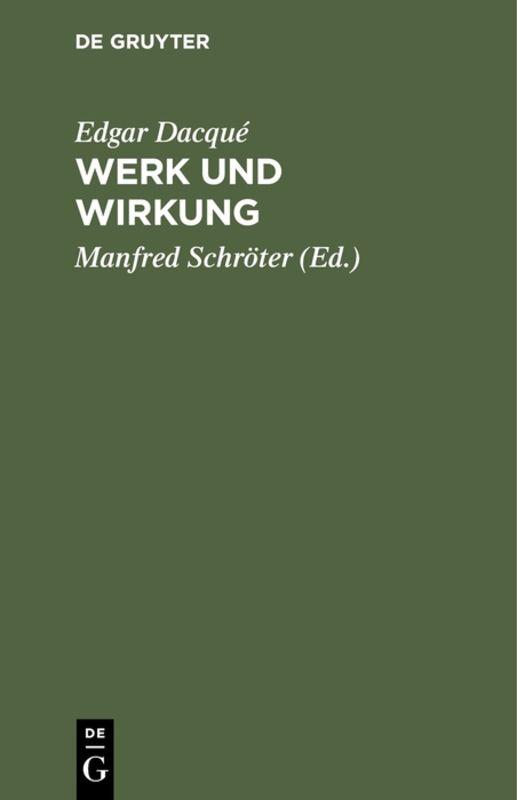 Cover-Bild Werk und Wirkung