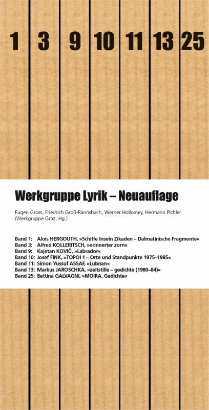 Cover-Bild Werkgruppe Lyrik – Neuauflage