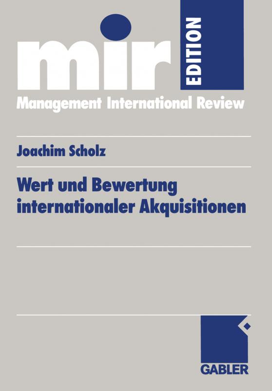 Cover-Bild Wert und Bewertung internationaler Akquisitionen