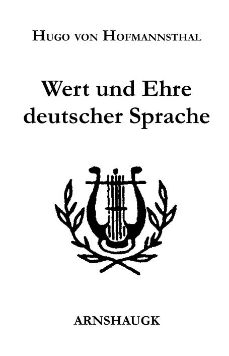 Cover-Bild Wert und Ehre deutscher Sprache
